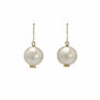 Single cotton pearl hook earrings by Anq